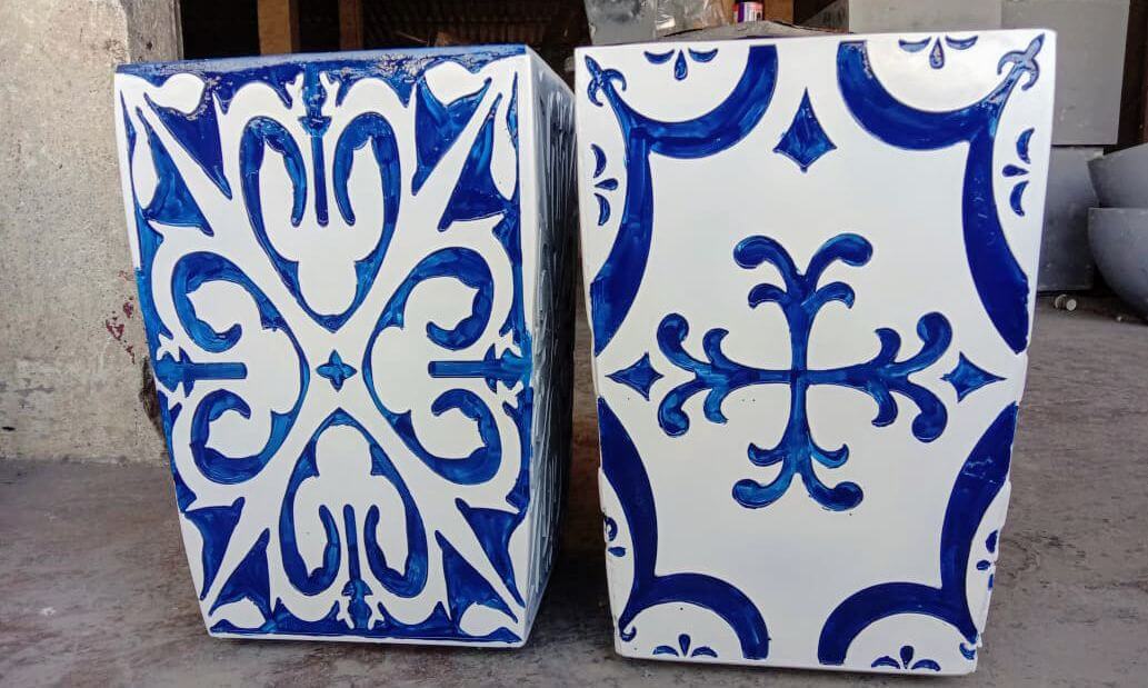 Ribbed Planter , H-1050mm, D-750mm